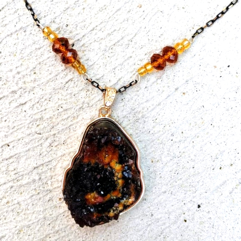 Handcrafted Rock Beaded Necklace